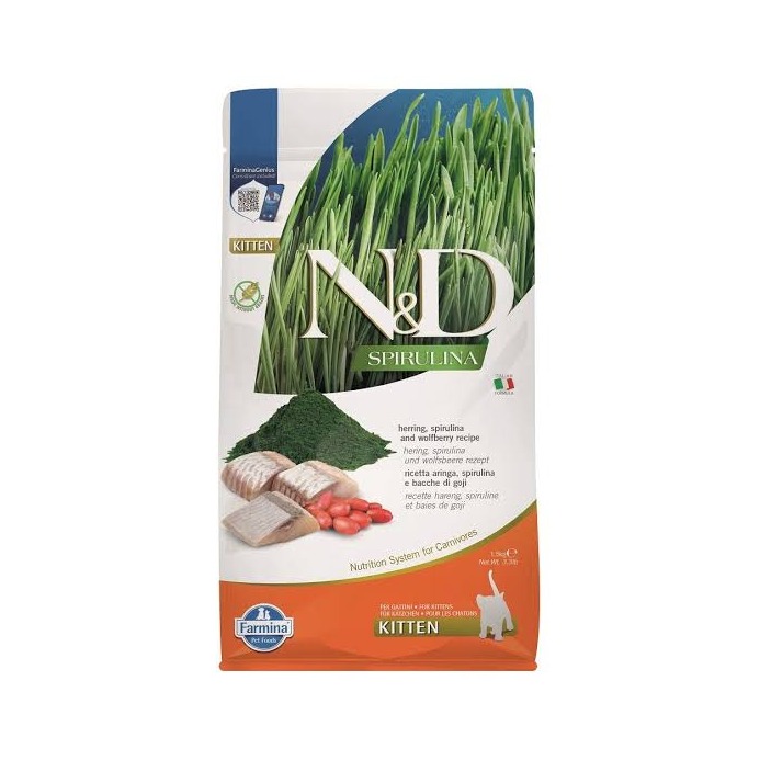 Farmina N&D cat SPIRULINA (GF) kitten, herring 1,5 kg